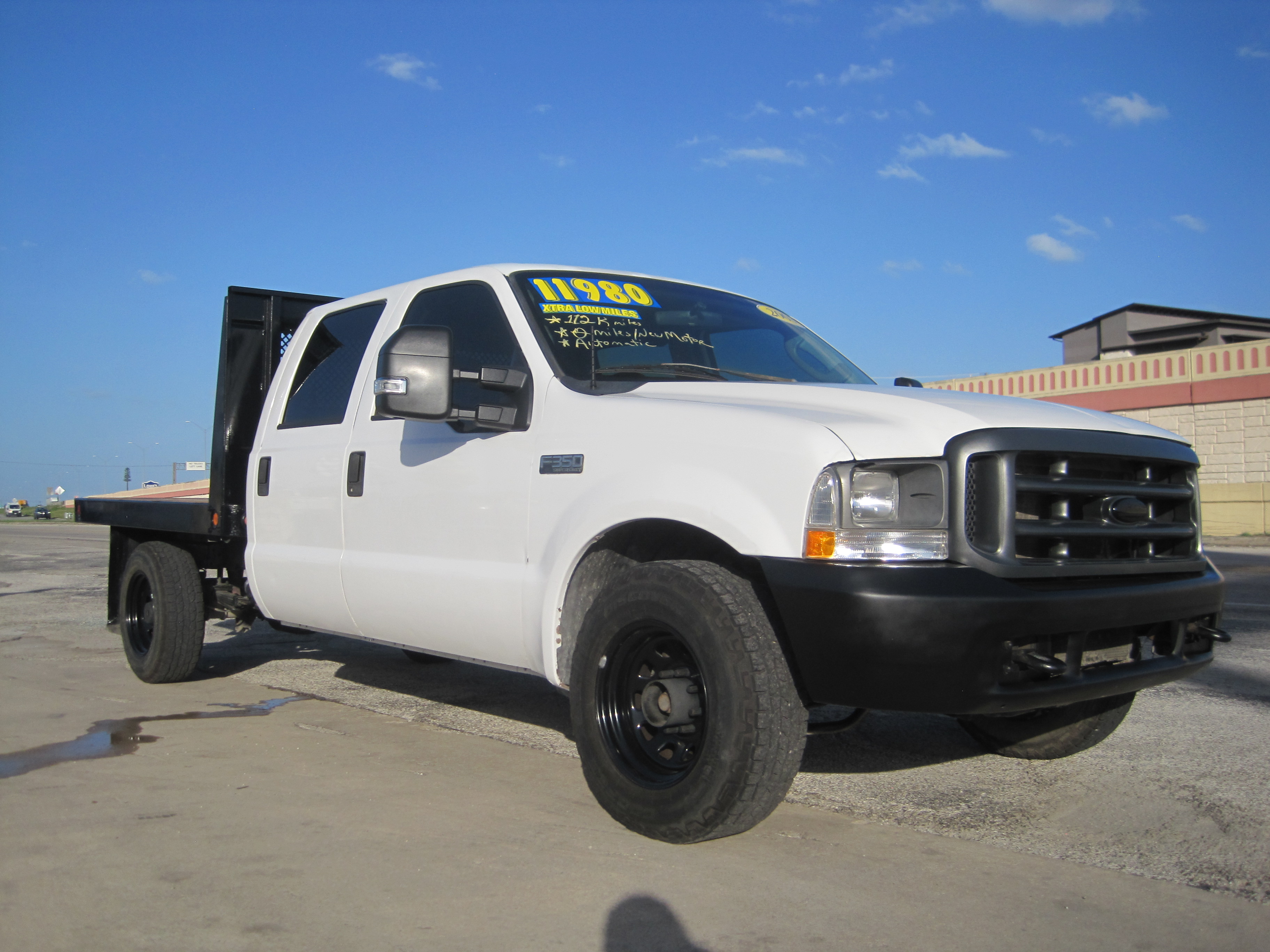 2003 Ford F-350 CREW CAB*1 TON*XL*2WD*NEW MOTOR*5.4L Triton V-8 w/WARRANTY*AUTOMATIC*FLATBED*STAKE BED*NICE WORK TRUCK