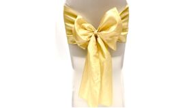 Image of a Chair Sash - Light Yellow Taffeta