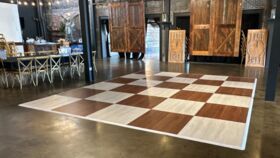 Image of a 09x09 Dark Maple & White Oak Checkered Dance Floor