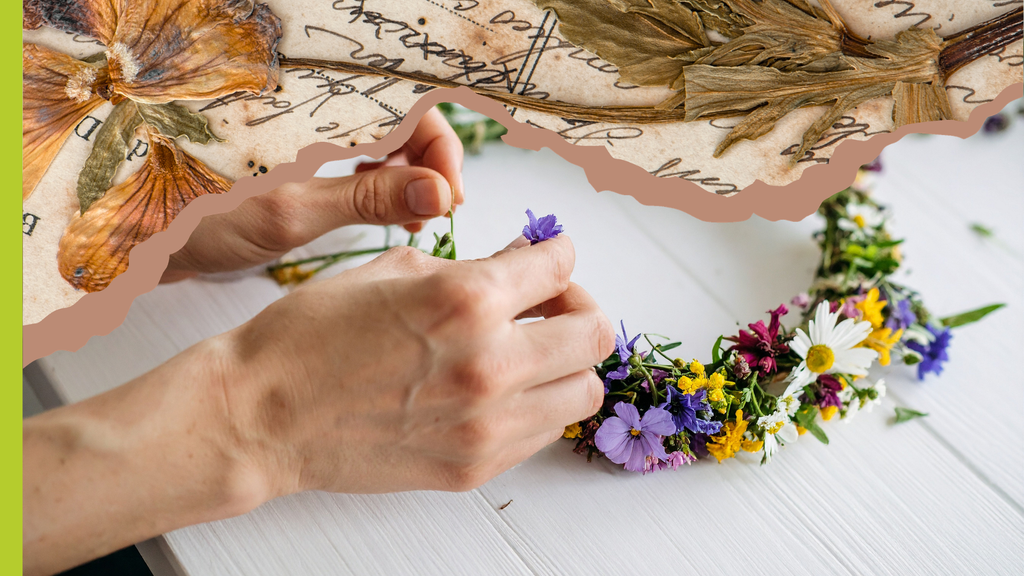 Dried Floral Collage and Crowns Workshop