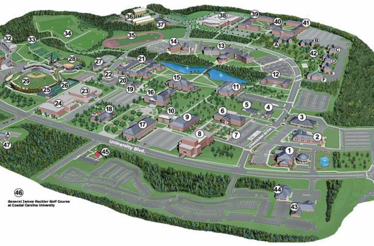 Experience Coastal Carolina University In Virtual Reality Map Of Coastal Carolina University